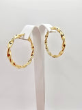 10K ELEGANT TWISTED HOOPS EARRINGS – 4MM – JY Jewelry Wholesale