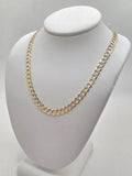 10K TWO TONE CUBAN CURB FLAT – 18" 4.5MM – JY Jewelry Wholesale