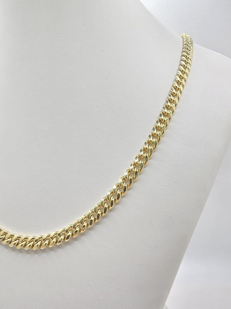 10K SEMISOLID MIAMI CUBAN CHAIN 20" 5MM – JY Jewelry Wholesale