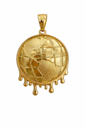 10K YELLOW GOLD WORLD PENDANT – MEDIUM – JY Jewelry Wholesale