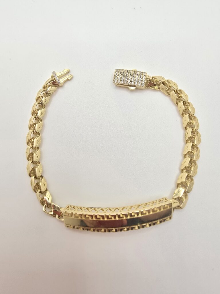 10K ID CHINO LINK STYLE BRACELET – 7" 5.5MM – JY Jewelry Wholesale