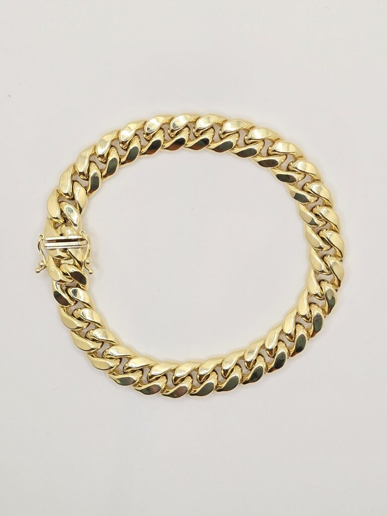 10K SEMISOLID MIAMI CUBAN BRACELET 9.5MM – JY Jewelry Wholesale