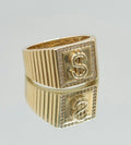 14K MONEY SYMBOL SQUARE RING – 11 – JY Jewelry Wholesale