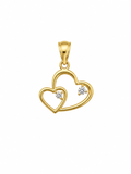 14K TWO SMALL HEARTS PENDANT – JY Jewelry Wholesale