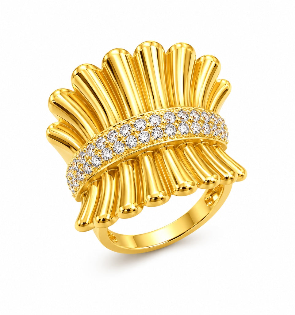10K VINTAGE FEATHERS DESIGN WOMAN'S RING – 8 – JY Jewelry Wholesale