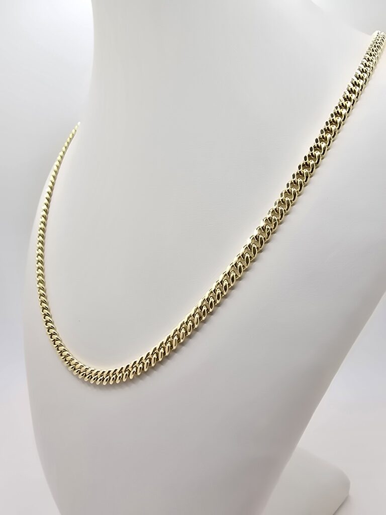 10K SOLID MIAMI CUBAN CHAIN 16" 3MM – JY Jewelry Wholesale