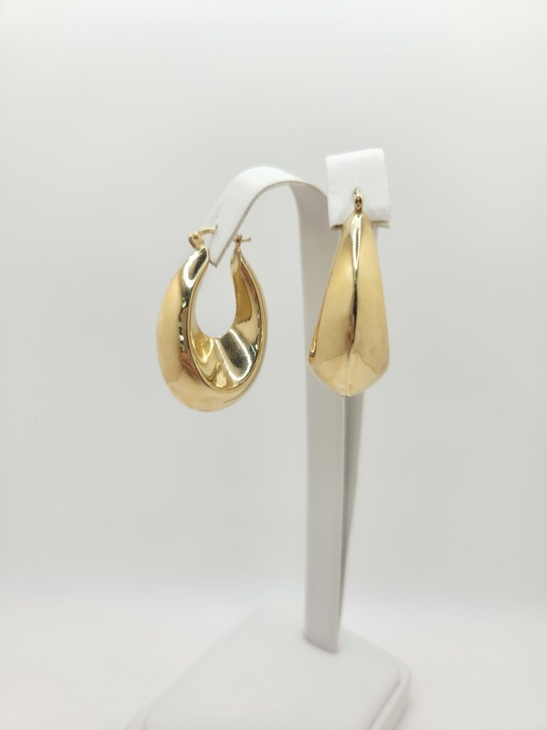 10K SMALL MODERN TEARDROP HOOPS EARRINGS – JY Jewelry Wholesale