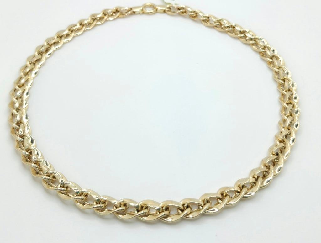 10K DOUBLE LINK DESIGN NECKLACE – 18" 10MM – JY Jewelry Wholesale