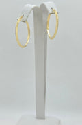 10K STRAIGHT CUT HOOPS EARRINGS – 5 – JY Jewelry Wholesale