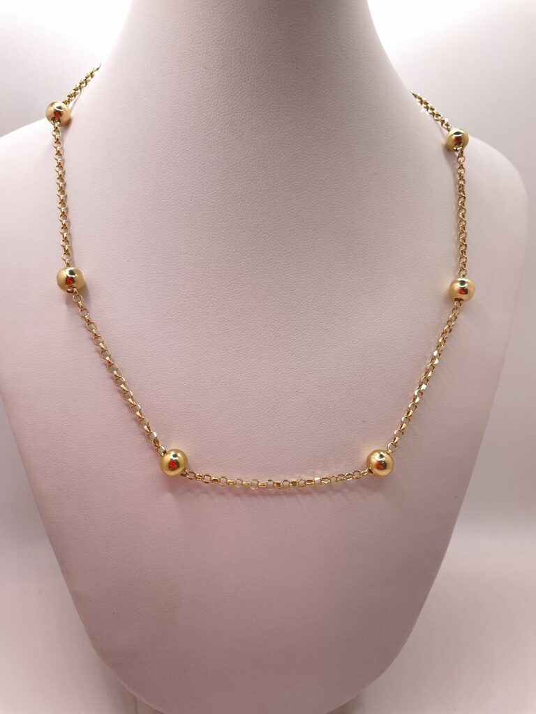 14K GOLDEN BALLS CHAIN – 16" 6MM – JY Jewelry Wholesale