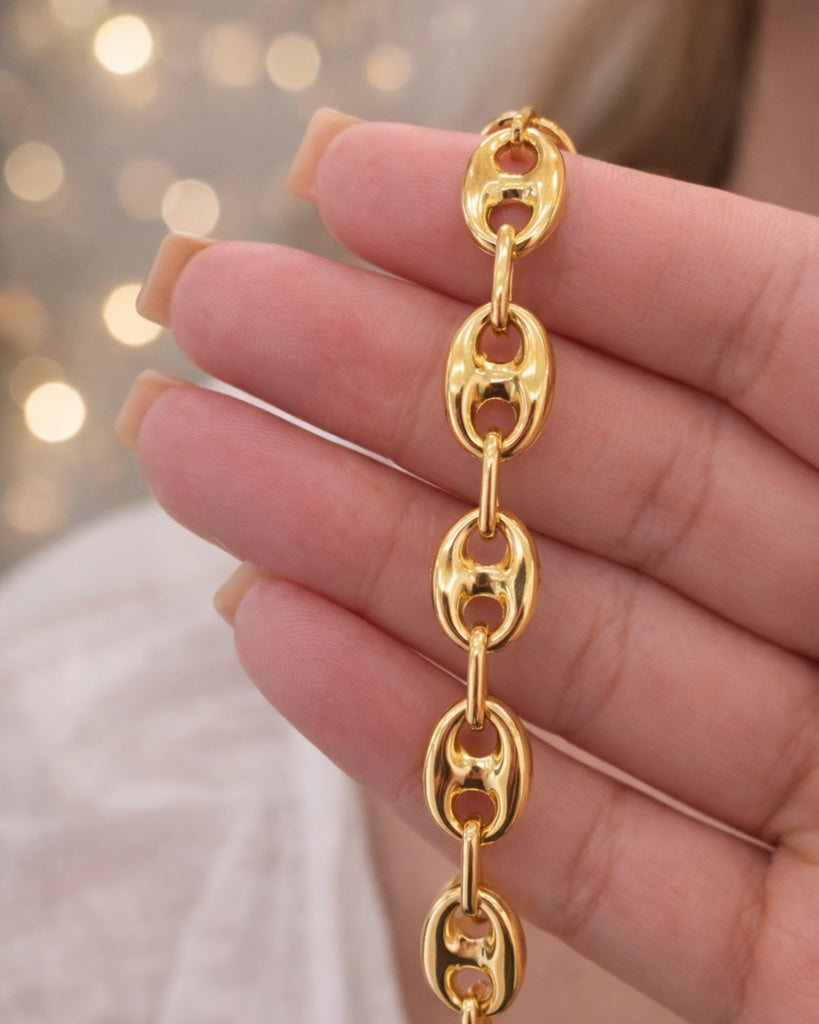 10K GUCCI PUFF BRACELET – 7" 9.5MM – JY Jewelry Wholesale