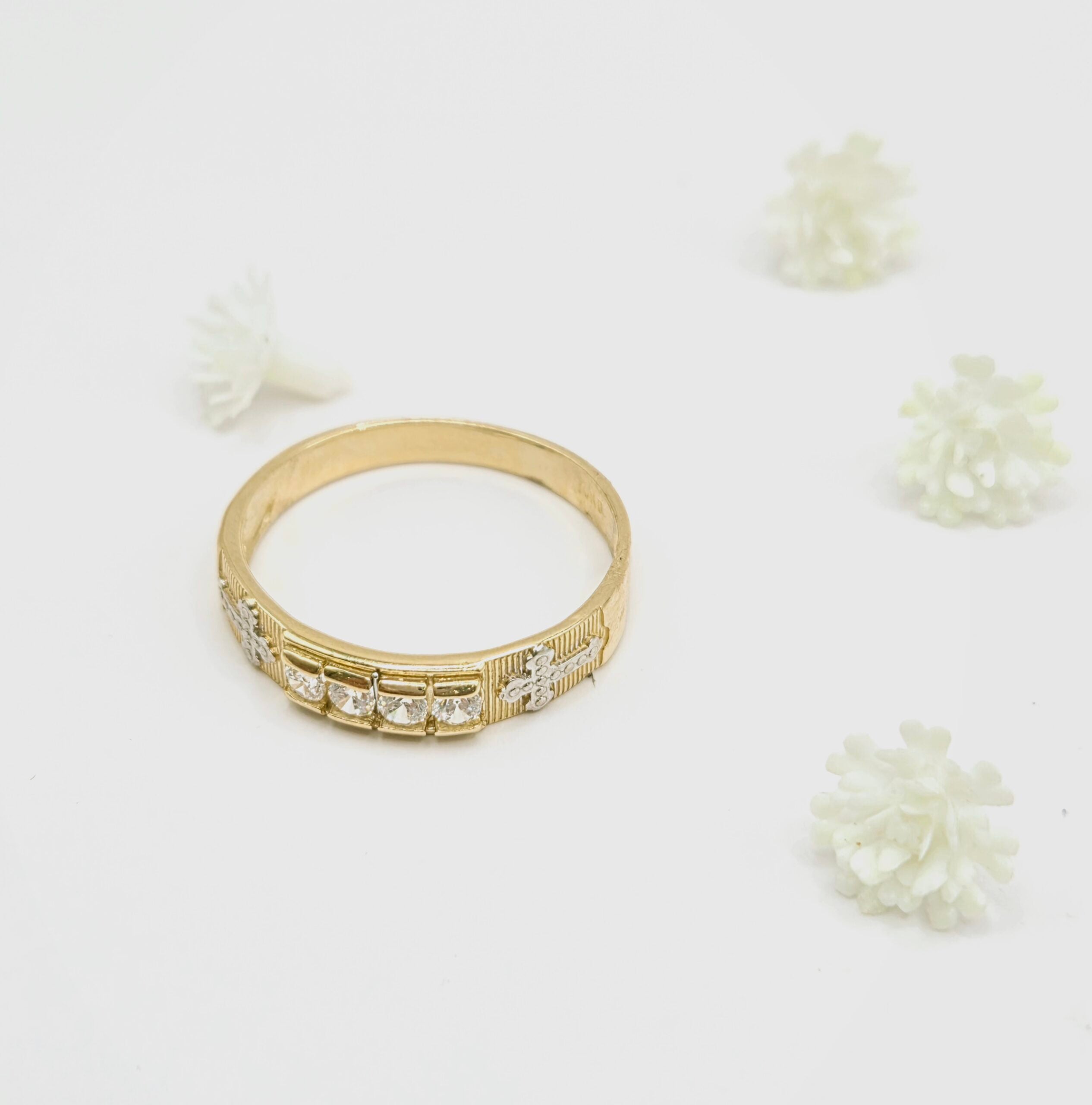10K SMALL CROSS DETAIL ENGAGEMENT MAN RING – 10 – JY Jewelry Wholesale