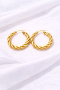 10K MODERN WOVEN HOOPS EARRINGS – 2 5MM – JY Jewelry Wholesale