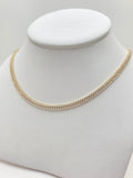 14K ELEGANT DOUBLE ROW TENNIS NECKLACE – 18" 4MM – JY Jewelry Wholesale