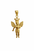 10K I PENDANT OF A LITTLE ANGEL WITH A CROWN – JY Jewelry Wholesale