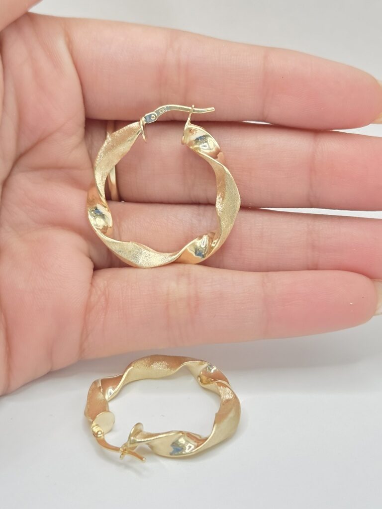 10K NEW STYLE CROOKED ELEGANT HOOPS EARRINGS – 3 – JY Jewelry Wholesale