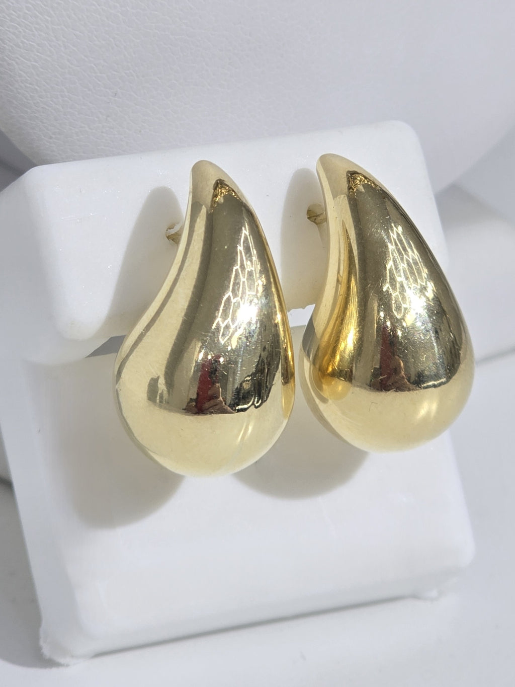10K MODERN GOLDEN DROP EARRINGS – LARGE – JY Jewelry Wholesale