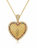 10K LARGE CZ COLORS ELEGANT HEART PENDANT – JY Jewelry Wholesale