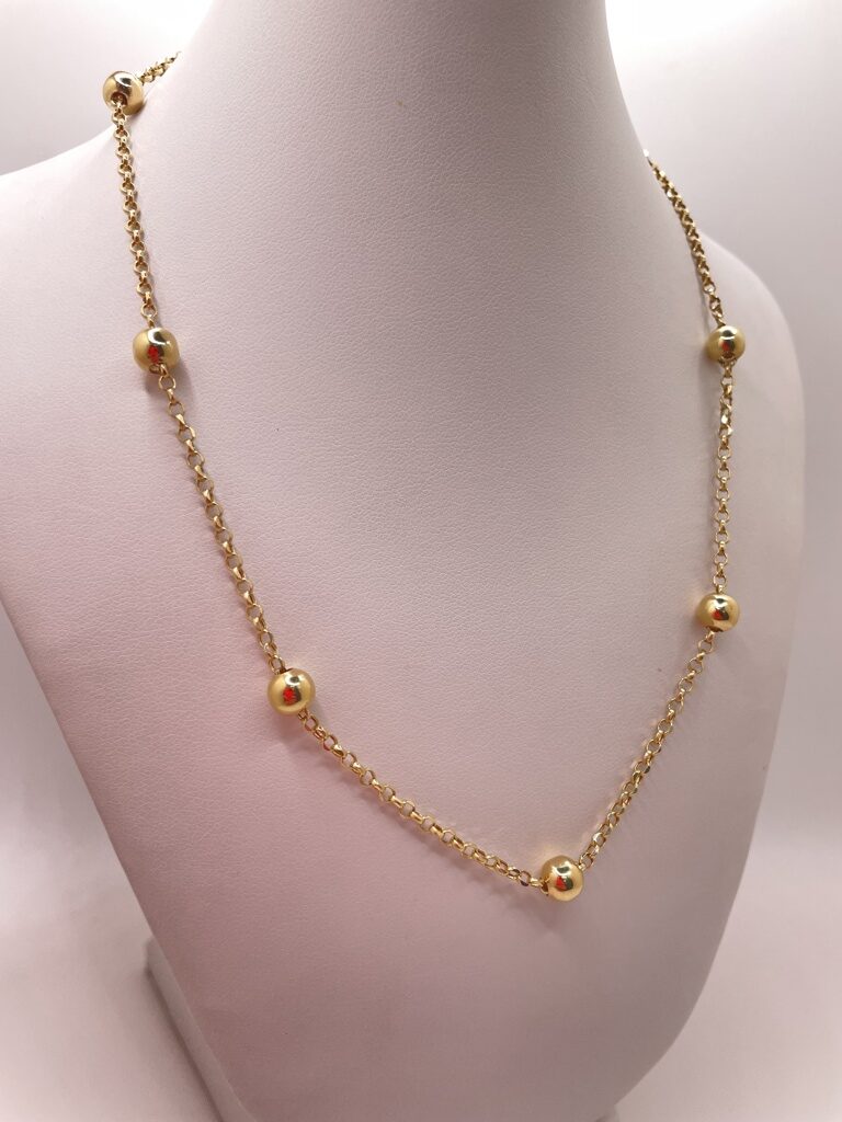 14K GOLDEN BALLS CHAIN – 16" 6MM – JY Jewelry Wholesale