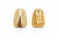 14K MODERN GREEK SILHOUETTE DETAIL OMEGA BACK EARRINGS – JY Jewelry Wholesale