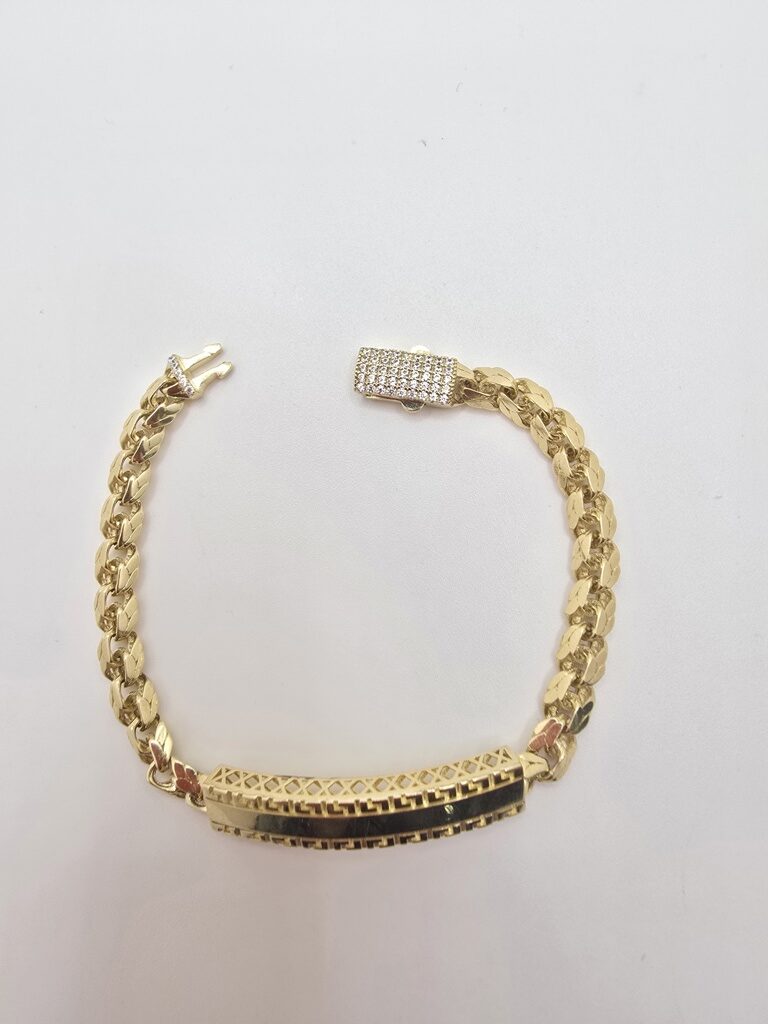 10K ID CHINO LINK STYLE BRACELET – 7" 5.5MM – JY Jewelry Wholesale