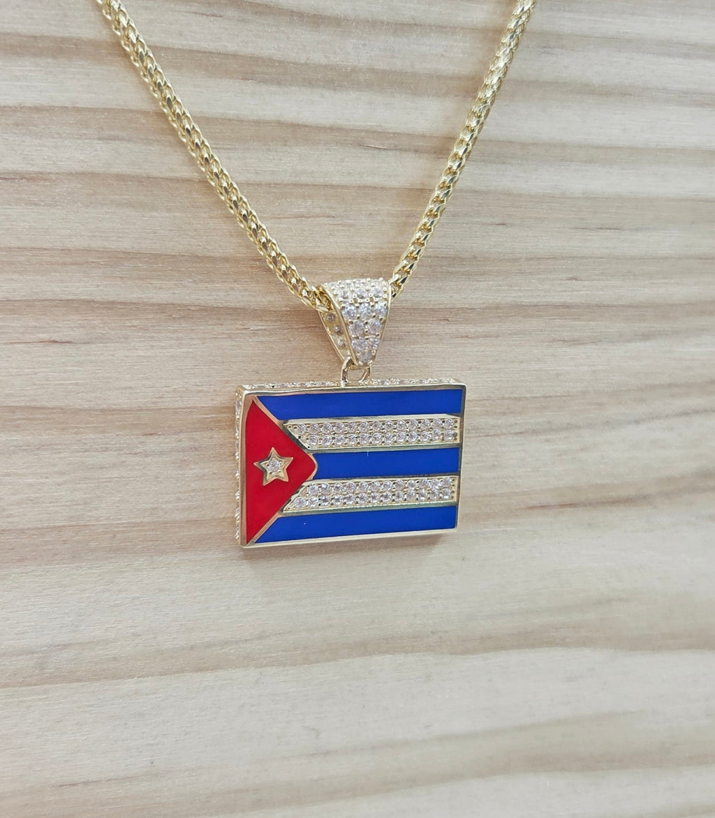 10K CUBAN FLAG PENDANT – JY Jewelry Wholesale