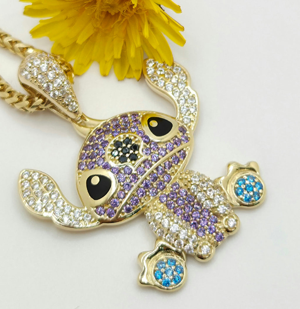 10K PURPLE CZ STITCH PENDANT – JY Jewelry Wholesale