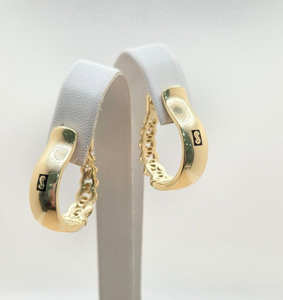 10K MEDIUM PLAIN CERTIFIED MONACO HOOPS EARRINGS – JY Jewelry Wholesale