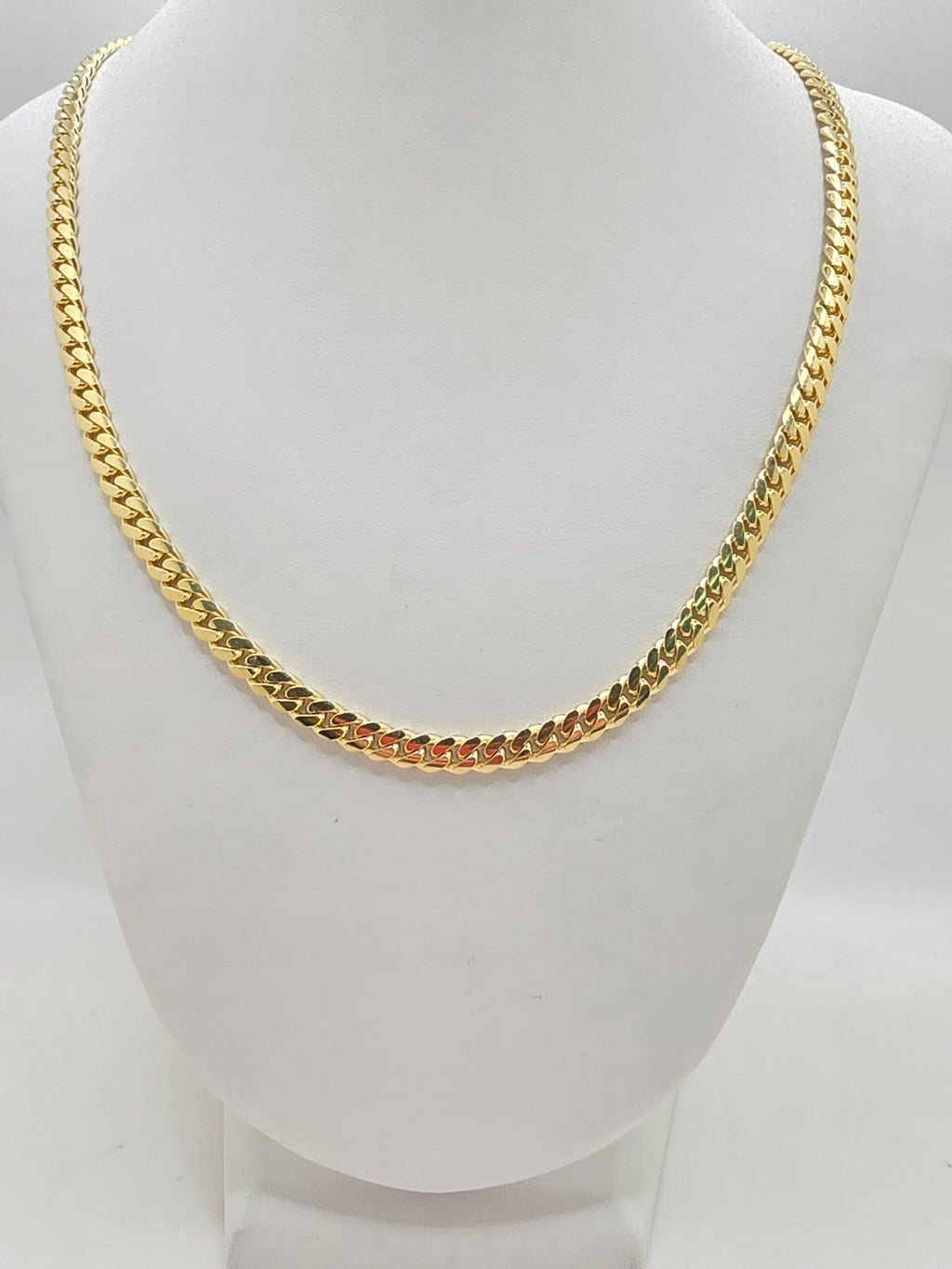 10K SOLID MIAMI CUBAN CHAIN – 20" 4MM – JY Jewelry Wholesale