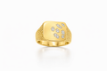14K VINTAGE DESIGN NET DETAIL RHOMBUS ASYMMETRIC RING – 8 – JY Jewelry Wholesale