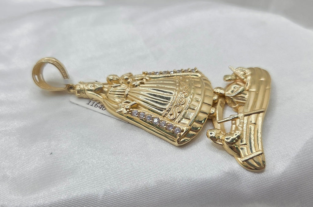 14K CARIDAD PENDANT BODY CHAPE CZ – MEDIUM – JY Jewelry Wholesale