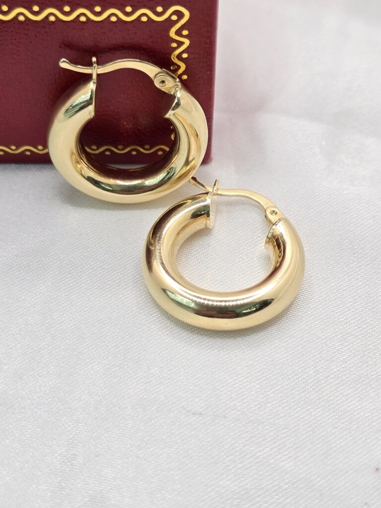 10K PLAIN HOOPS EARRINGS – 5MM – JY Jewelry Wholesale