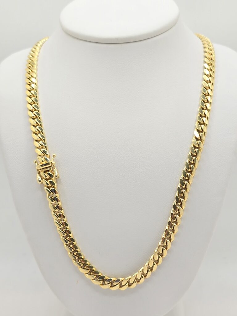 10K SOLID MIAMI CUBAN CHAIN – 5MM 20" – JY Jewelry Wholesale