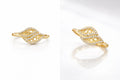 14K VINTAGE STYLE CZ FRAME SMALL WAVES RING – 7 – JY Jewelry Wholesale