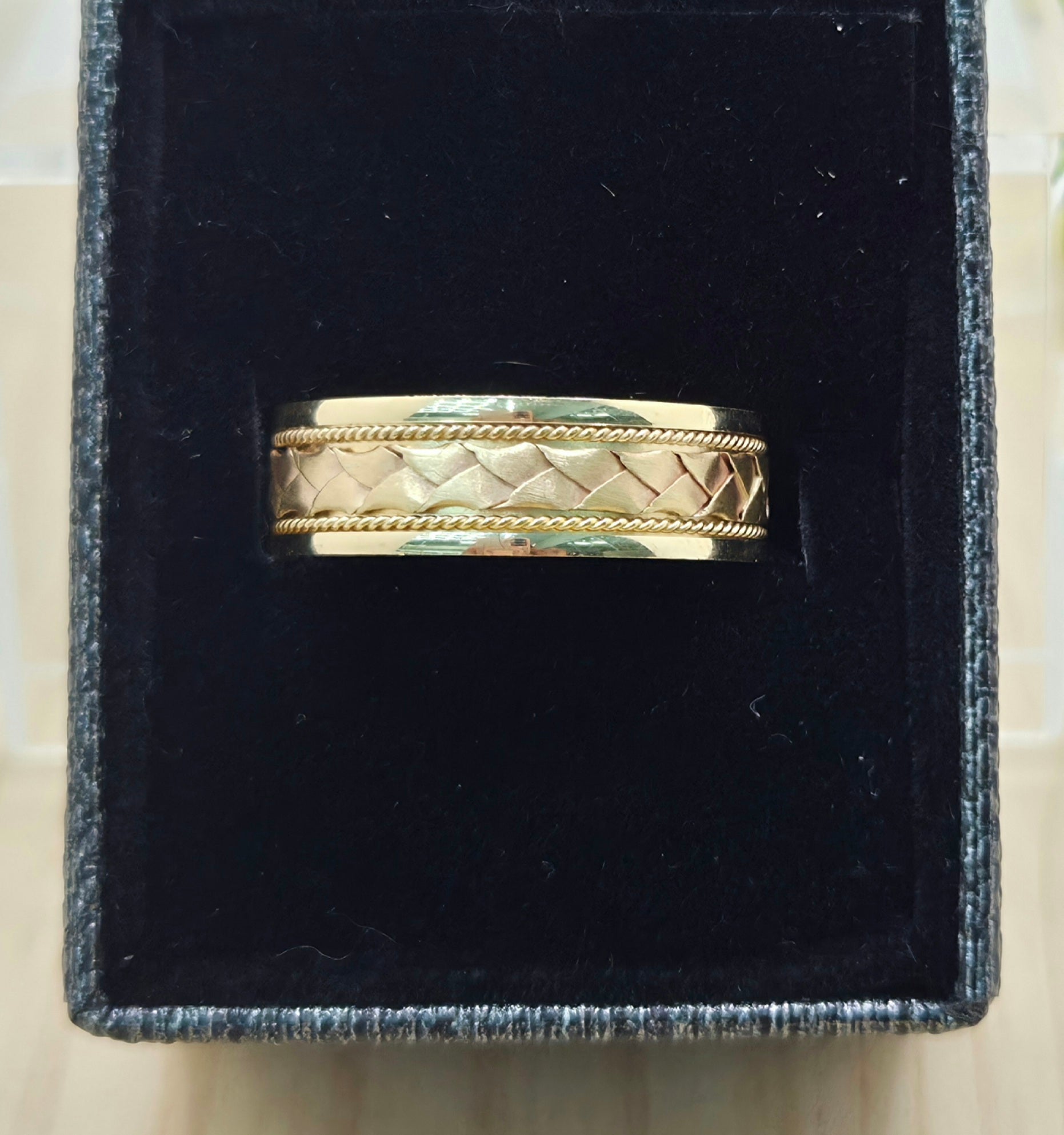 14K BRAIDED DESIGN ENGAGEMENT MAN'S RING – 12.5 6MM – JY Jewelry Wholesale