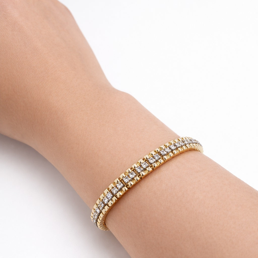 14K YELLOW GOLD DIAMOND TENNIS BRACELET 6MM 7" 18.7GRS – JY Jewelry Wholesale