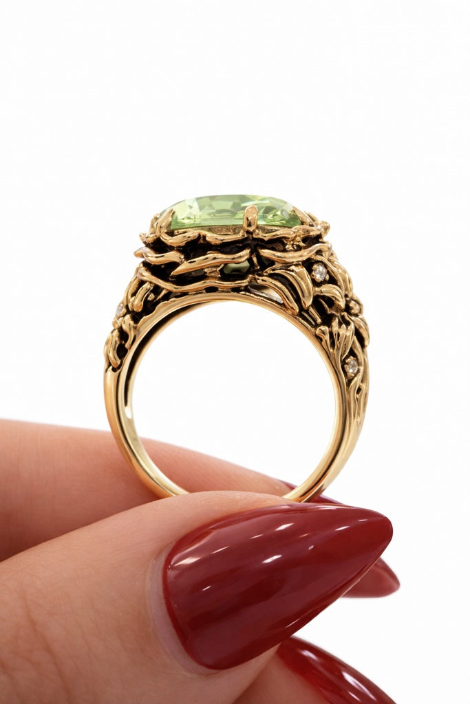 10K Yellow Gold Women's Ring with Main Yellow Stone – – 7 | 8.6 Grams – JY Jewelry Wholesale
