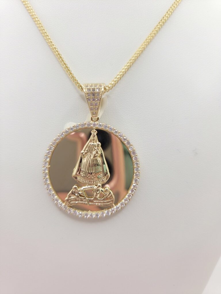 14K ROUND CARIDAD PENDANT – MEDIUM – JY Jewelry Wholesale