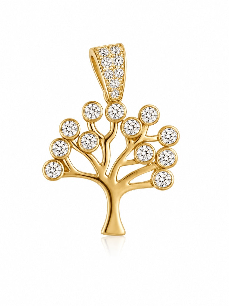 10K STONES DETAILS LIFE TREE PENDANT – JY Jewelry Wholesale