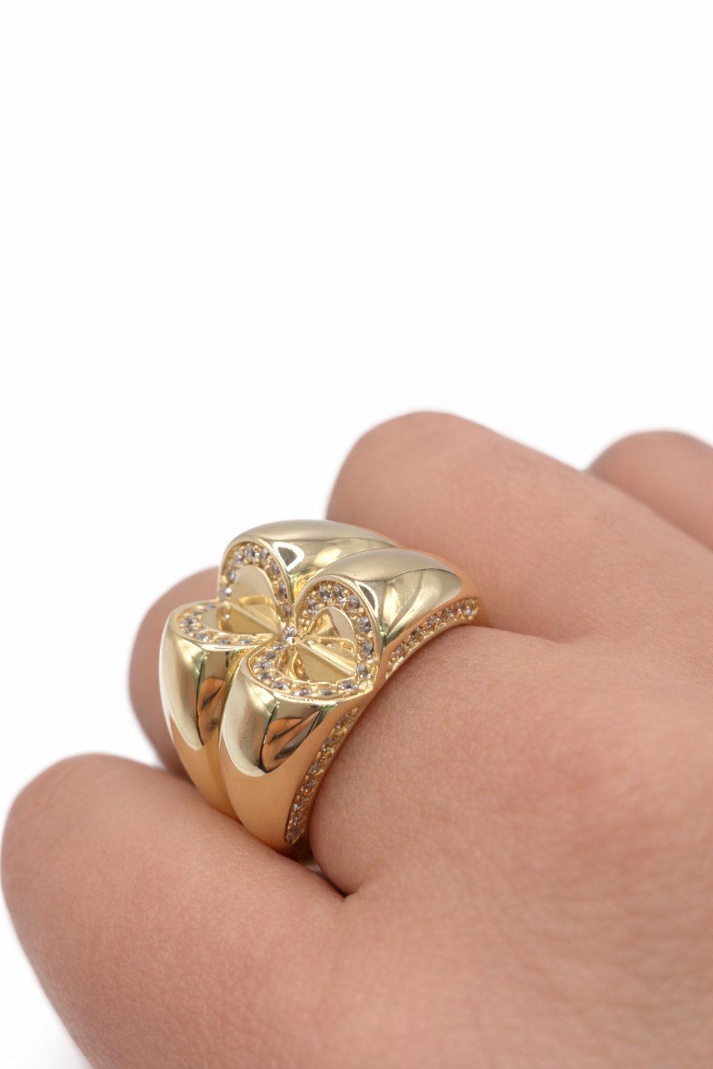 14K EXOTIC CZ DETAIL WOMAN'S RING – 8 – JY Jewelry Wholesale