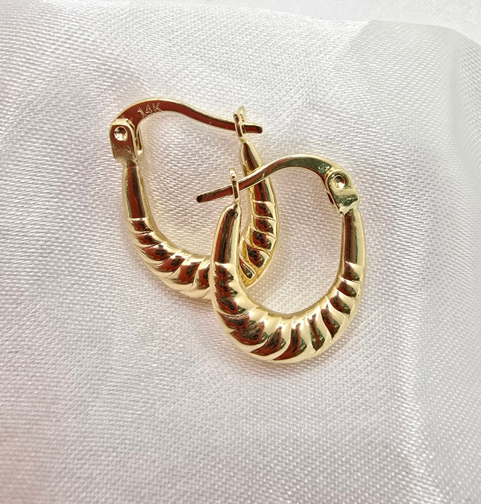14K OVAL SHRIMP HOOPS EARRINGS – JY Jewelry Wholesale