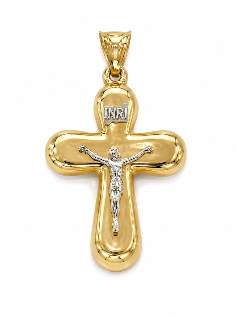 14K CROSS CHRIST TWO TONES PENDANT – JY Jewelry Wholesale