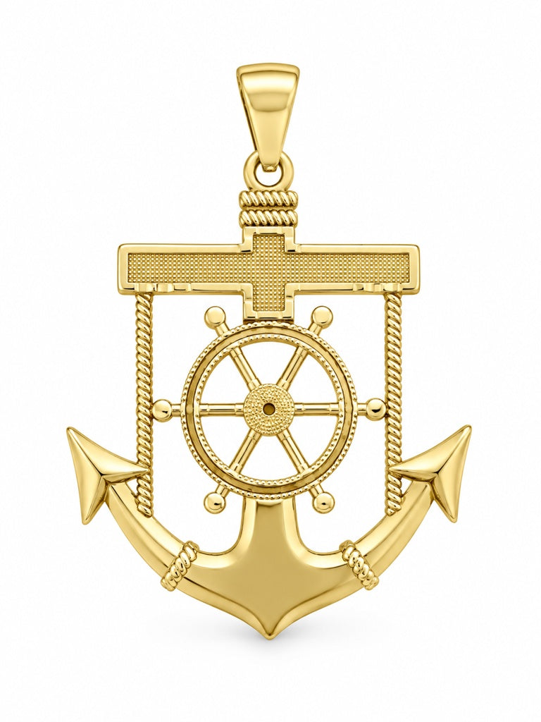 14K ANCHOR PENDANT Size – JY Jewelry Wholesale