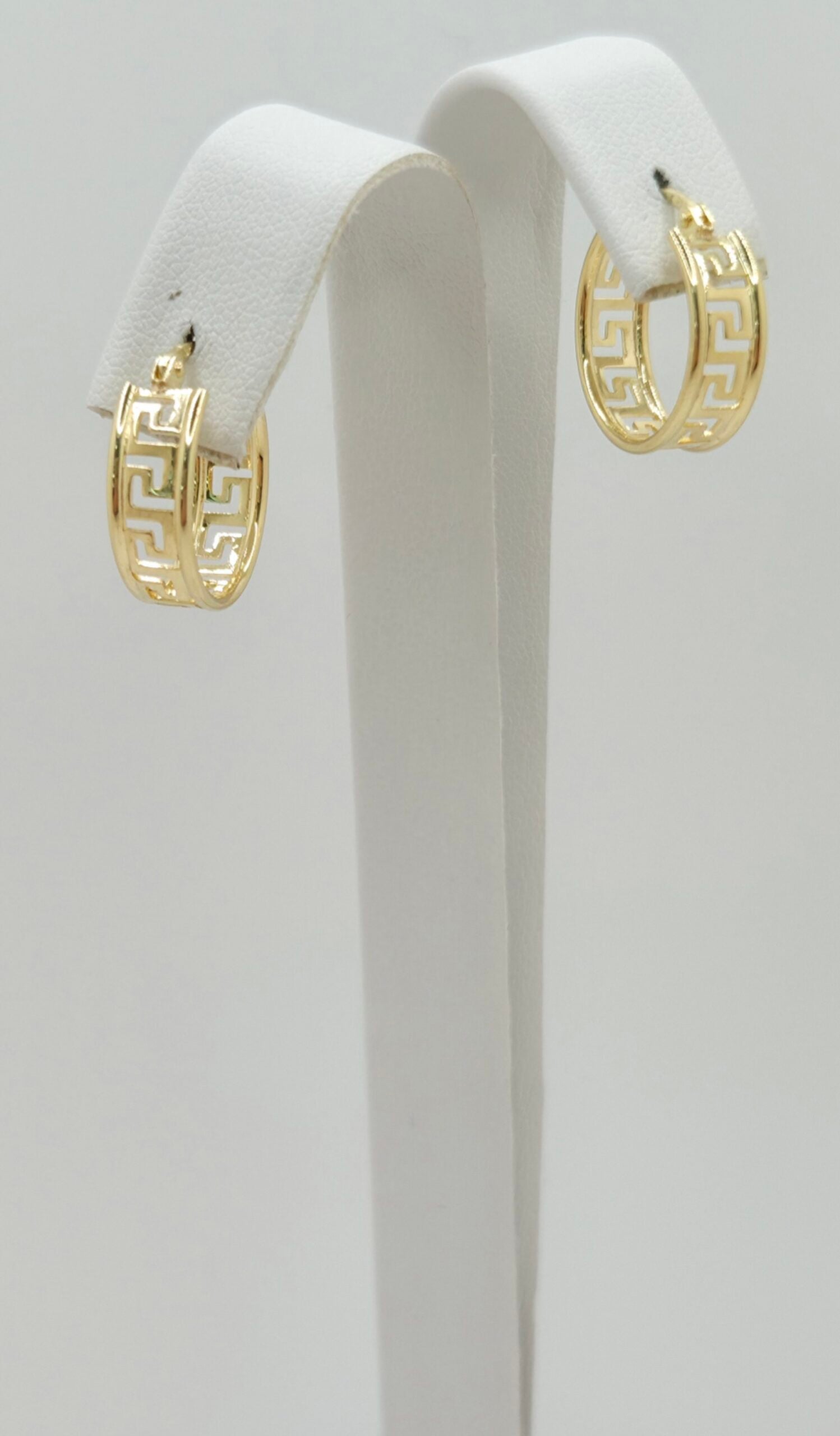 10K GREEK SILHOUETTE HOOP EARRINGS – 2 – JY Jewelry Wholesale
