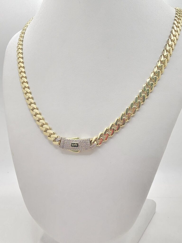 10K CERTIFIED MONACO CHAIN ??CZ CLOSURE – 22" 6.5MM – JY Jewelry Wholesale
