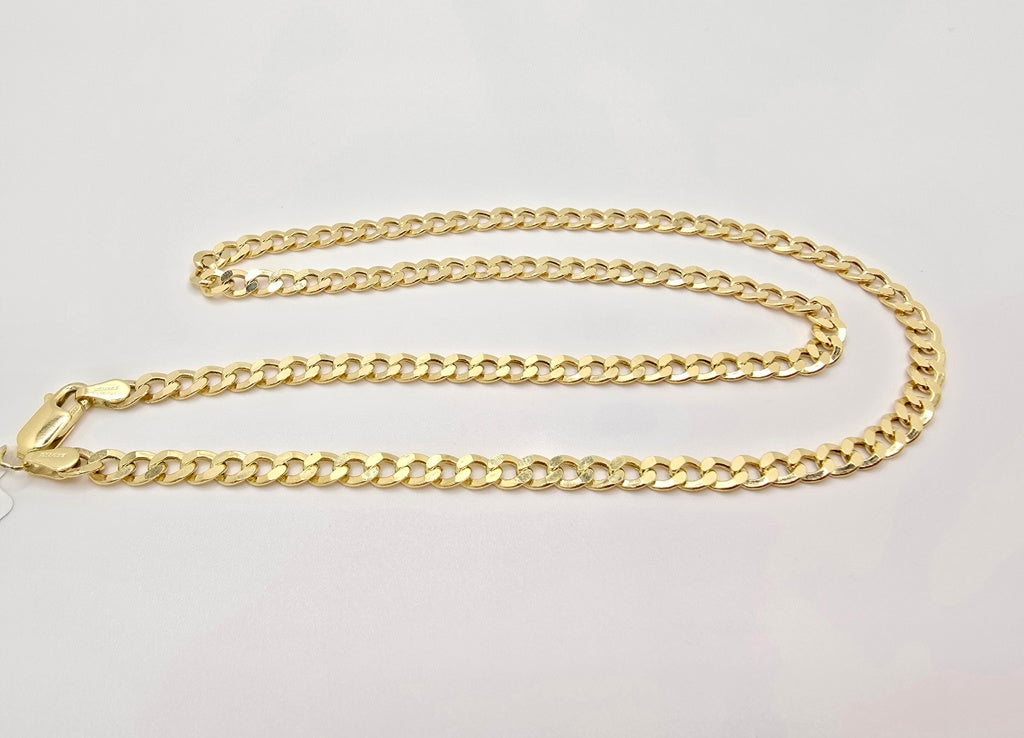 10K HOLLOW CUBAN CURB FLAT CHAIN – 22" 6.5MM – JY Jewelry Wholesale