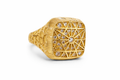 14K LARGE SQUARE ROSETTA MAN RING – 11.5 – JY Jewelry Wholesale