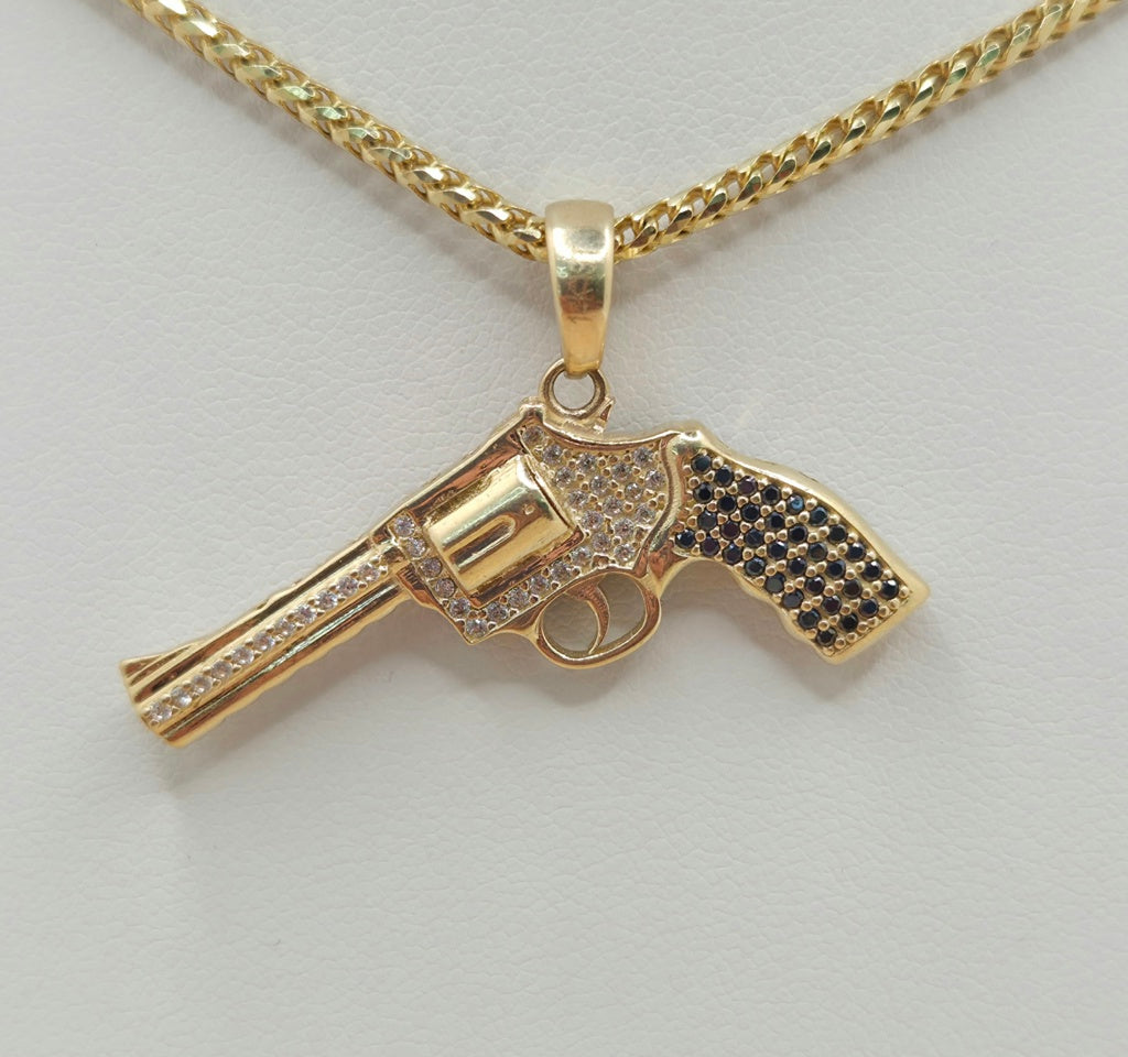 14K CZ GUN PENDANT – JY Jewelry Wholesale