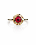 10K GREEK FRAME ROUND RED EYE RING – 7.5 – JY Jewelry Wholesale
