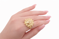14K CZ SUN FACE RING – 8 – JY Jewelry Wholesale